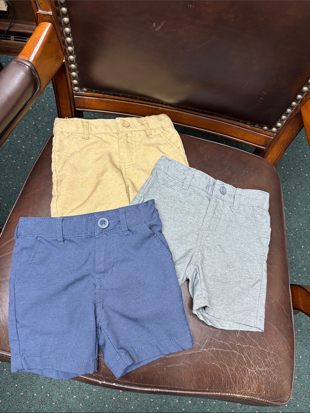 Cat & Jack Boys' Three-Pack Pull-On Shorts in Navy, Gray & Tan